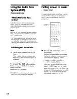 Предварительный просмотр 18 страницы Sony CMT-EX22 - Micro Hi Fi Component System Operating Instructions Manual