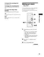 Предварительный просмотр 19 страницы Sony CMT-EX22 - Micro Hi Fi Component System Operating Instructions Manual