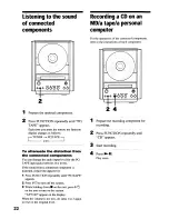 Предварительный просмотр 22 страницы Sony CMT-EX22 - Micro Hi Fi Component System Operating Instructions Manual