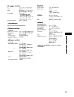 Предварительный просмотр 27 страницы Sony CMT-EX22 - Micro Hi Fi Component System Operating Instructions Manual