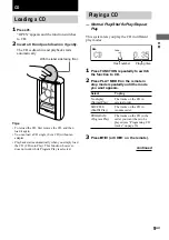 Preview for 9 page of Sony CMT-EX5 - Micro Hi Fi Component System Operating Instructions Manual