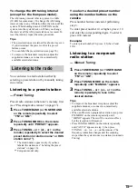 Preview for 15 page of Sony CMT-EX5 - Micro Hi Fi Component System Operating Instructions Manual