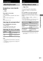 Preview for 17 page of Sony CMT-EX5 - Micro Hi Fi Component System Operating Instructions Manual