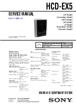 Предварительный просмотр 3 страницы Sony CMT-EX5 - Micro Hi Fi Component System Service Manual