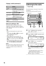 Preview for 12 page of Sony CMT-F3MD Operating Instructions Manual