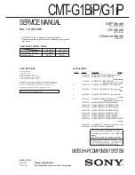 Предварительный просмотр 1 страницы Sony CMT-G1BIP Service Manual