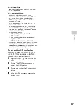 Preview for 29 page of Sony CMT-G2BNIP Operating Instructions Manual