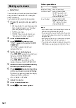 Предварительный просмотр 14 страницы Sony CMT-GP5 - Micro Hi Fi Component System Operating Instructions Manual