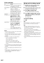 Preview for 20 page of Sony CMT-GP6V Operating Instructions Manual