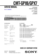 Preview for 1 page of Sony CMT-GPX6 - Micro Hifi Component System Service Manual