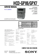 Preview for 3 page of Sony CMT-GPX6 - Micro Hifi Component System Service Manual