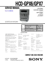 Предварительный просмотр 3 страницы Sony CMT-GPX6 - Micro Hifi Component System Service Manual