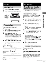 Preview for 17 page of Sony CMT-GPX9DAB Operating Instructions Manual