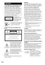 Предварительный просмотр 2 страницы Sony CMT-HP7 - Executive Microsystem Operating Instructions Manual