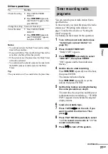 Preview for 21 page of Sony CMT-HP7 - Executive Microsystem Operating Instructions Manual