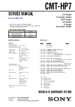 Sony CMT-HP7 - Executive Microsystem Service Manual preview