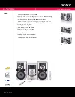 Sony CMT-HPR99XM Marketing Specifications preview