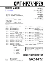 Preview for 1 page of Sony CMT HPZ7 Service Manual