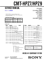 Sony CMT HPZ7 Service Manual предпросмотр