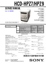 Предварительный просмотр 3 страницы Sony CMT HPZ7 Service Manual