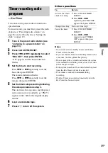 Preview for 25 page of Sony CMT-HPZ9 - Micro Hi Fi Component System Operating Instructions Manual