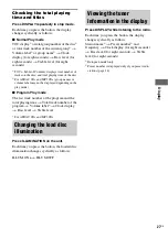 Preview for 27 page of Sony CMT-HPZ9 - Micro Hi Fi Component System Operating Instructions Manual