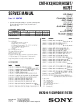 Sony CMT-HX3 Service Manual preview