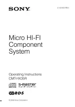 Sony CMT-HX35R Operating Instructions Manual preview