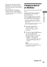 Preview for 21 page of Sony CMT-HX35R Operating Instructions Manual