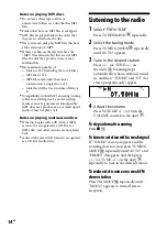 Preview for 14 page of Sony CMT-HX3R Operating Instructions Manual