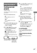 Preview for 21 page of Sony CMT-HX3R Operating Instructions Manual