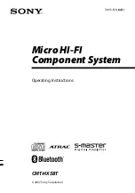 Sony CMT-HX5BT Operating Instructions Manual preview