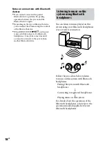 Preview for 18 page of Sony CMT-HX5BT Operating Instructions Manual