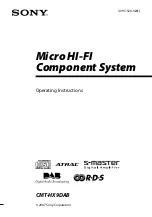 Preview for 1 page of Sony CMT-HX9DAB Operating Instructions Manual