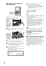 Предварительный просмотр 12 страницы Sony CMT-J3MD Operating Instructions Manual