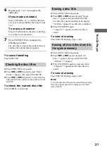 Preview for 27 page of Sony CMT-J3MD Operating Instructions Manual