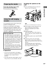 Preview for 9 page of Sony CMT-L1 - Micro Hi Fi Component System Operating Instructions Manual