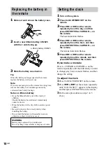 Preview for 10 page of Sony CMT-L1 - Micro Hi Fi Component System Operating Instructions Manual