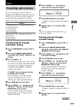 Preview for 15 page of Sony CMT-L1 - Micro Hi Fi Component System Operating Instructions Manual