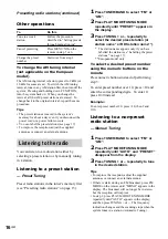 Preview for 16 page of Sony CMT-L1 - Micro Hi Fi Component System Operating Instructions Manual