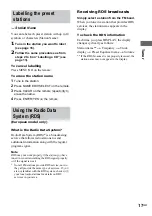 Preview for 17 page of Sony CMT-L1 - Micro Hi Fi Component System Operating Instructions Manual