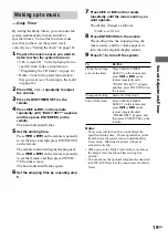 Preview for 19 page of Sony CMT-L1 - Micro Hi Fi Component System Operating Instructions Manual