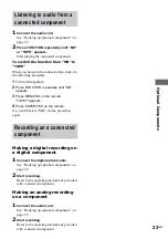 Preview for 23 page of Sony CMT-L1 - Micro Hi Fi Component System Operating Instructions Manual