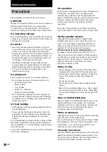 Preview for 26 page of Sony CMT-L1 - Micro Hi Fi Component System Operating Instructions Manual