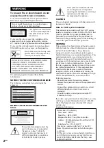 Предварительный просмотр 2 страницы Sony CMT-L7HD - Micro Hi Fi Component System Operating Instructions Manual