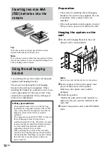 Предварительный просмотр 12 страницы Sony CMT-L7HD - Micro Hi Fi Component System Operating Instructions Manual