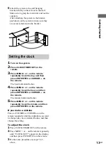 Предварительный просмотр 13 страницы Sony CMT-L7HD - Micro Hi Fi Component System Operating Instructions Manual