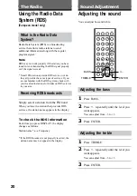 Preview for 20 page of Sony CMT-LS1 - Micro Hi Fi Component System Operating Instructions Manual