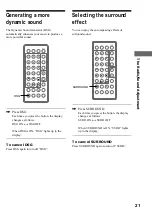 Preview for 21 page of Sony CMT-LS1 - Micro Hi Fi Component System Operating Instructions Manual