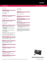 Preview for 2 page of Sony CMT-LX20I Marketing Specifications